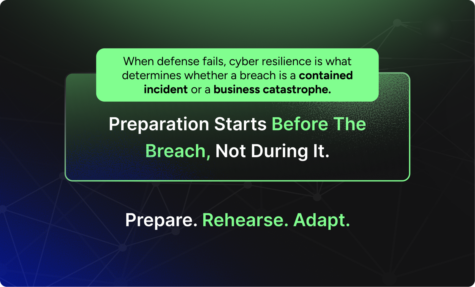 Cyber resilience bottom line